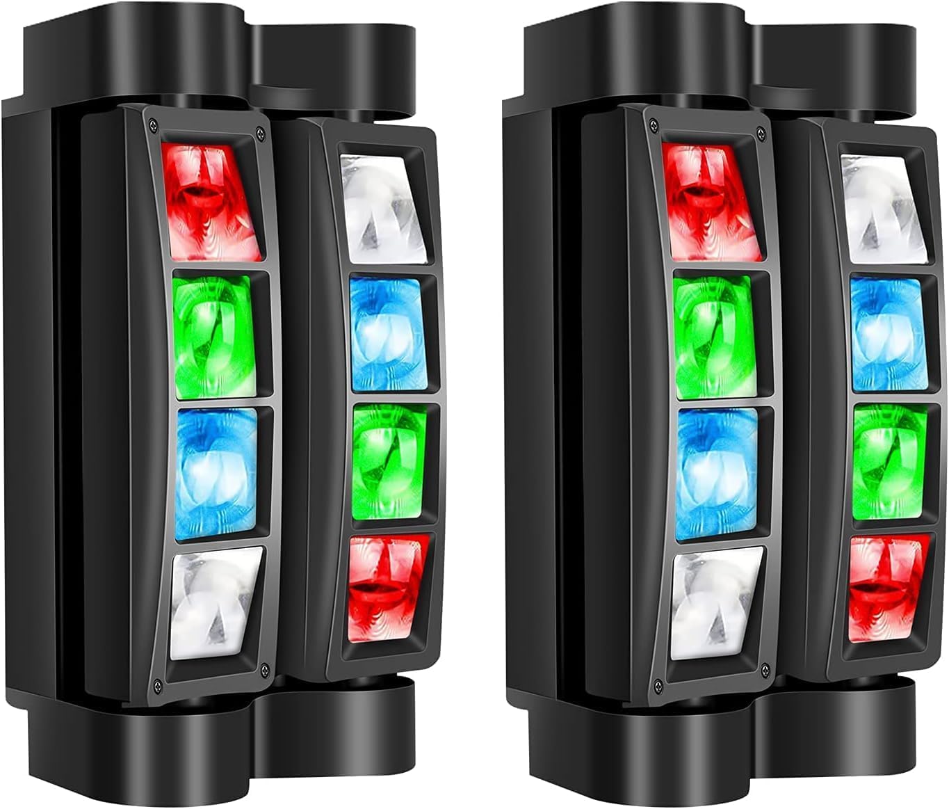 BETOPPER Moving Head DJ Lights,Stage Lights for Parties, RGBW 8x3W LED Spider Lights, Sound Activated & DMX-512 for Party, Pub, Wedding Event, Club, Carnival Festival, Disco Stage Lighting(2 Packs)