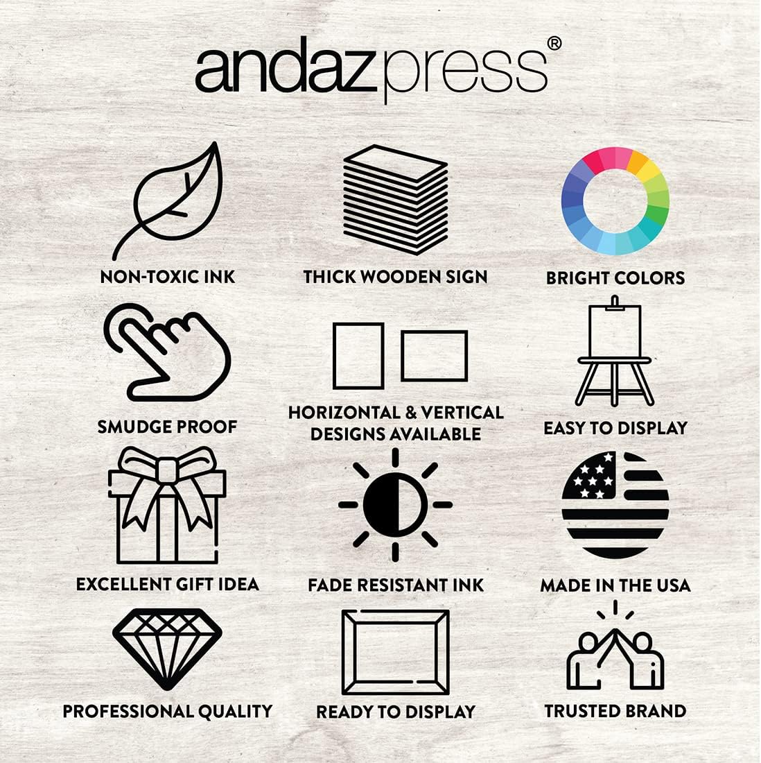 Andaz Press Large Wooden Welcome Sign for Wedding, Rustic Welcome Sign 16" x 20" Custom Names Greenery Leaves Wedding Signage English Oak MDF Wood Finish Wedding Reception Indoor Outdoor Signs