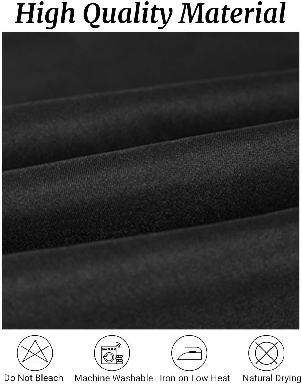 Fokitut 6 Pack Round Tablecloth, 120 Inch, Stain Resistant and Wrinkle Polyester Table Cloth, Fabric Table Cover for Kitchen Dining, Wedding, Party, Holiday Dinner-Black