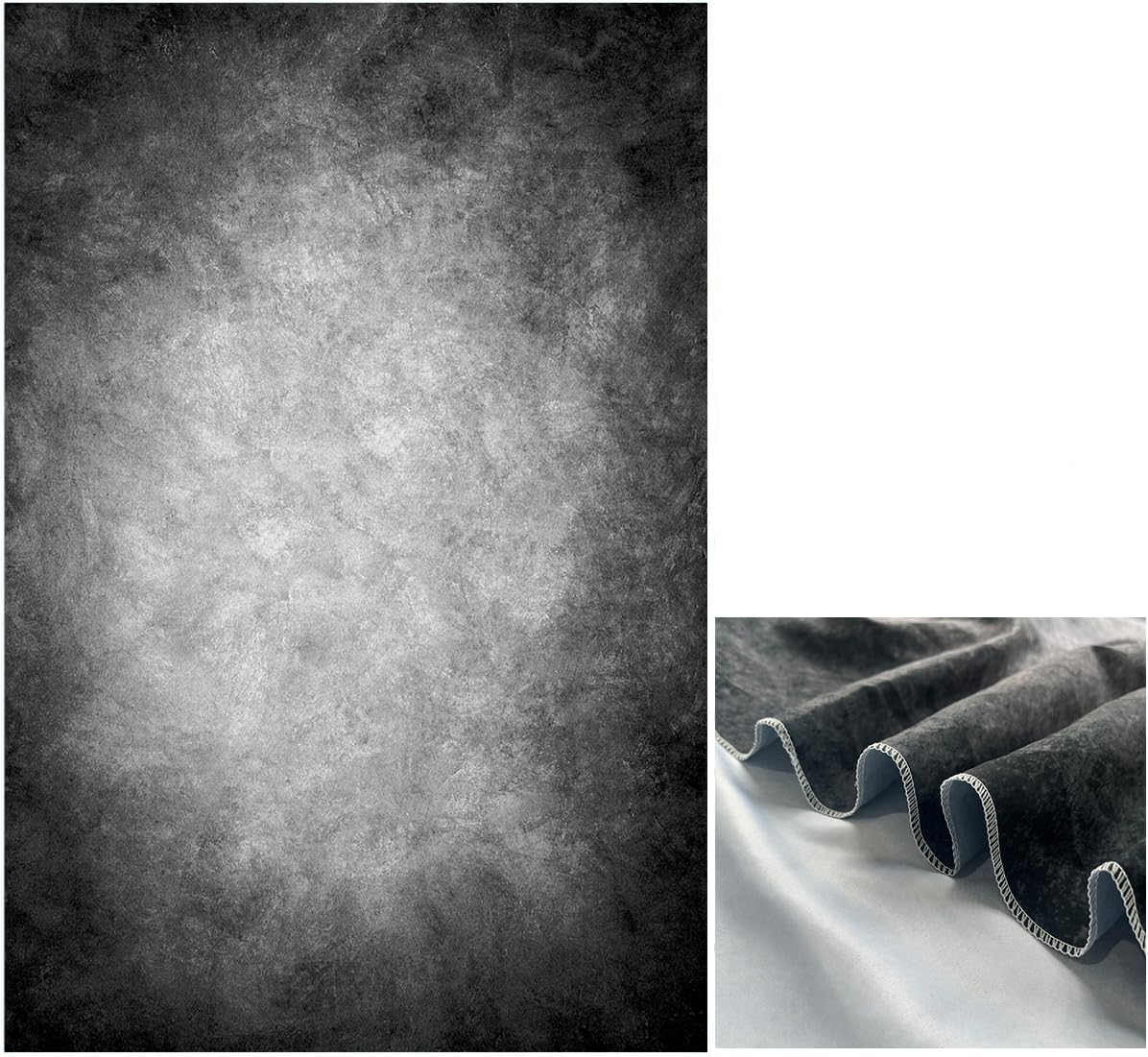 5x7ft Abstract Black Gray Portrait Photography Backdrops Photo Studio Prop Background for Children Adult