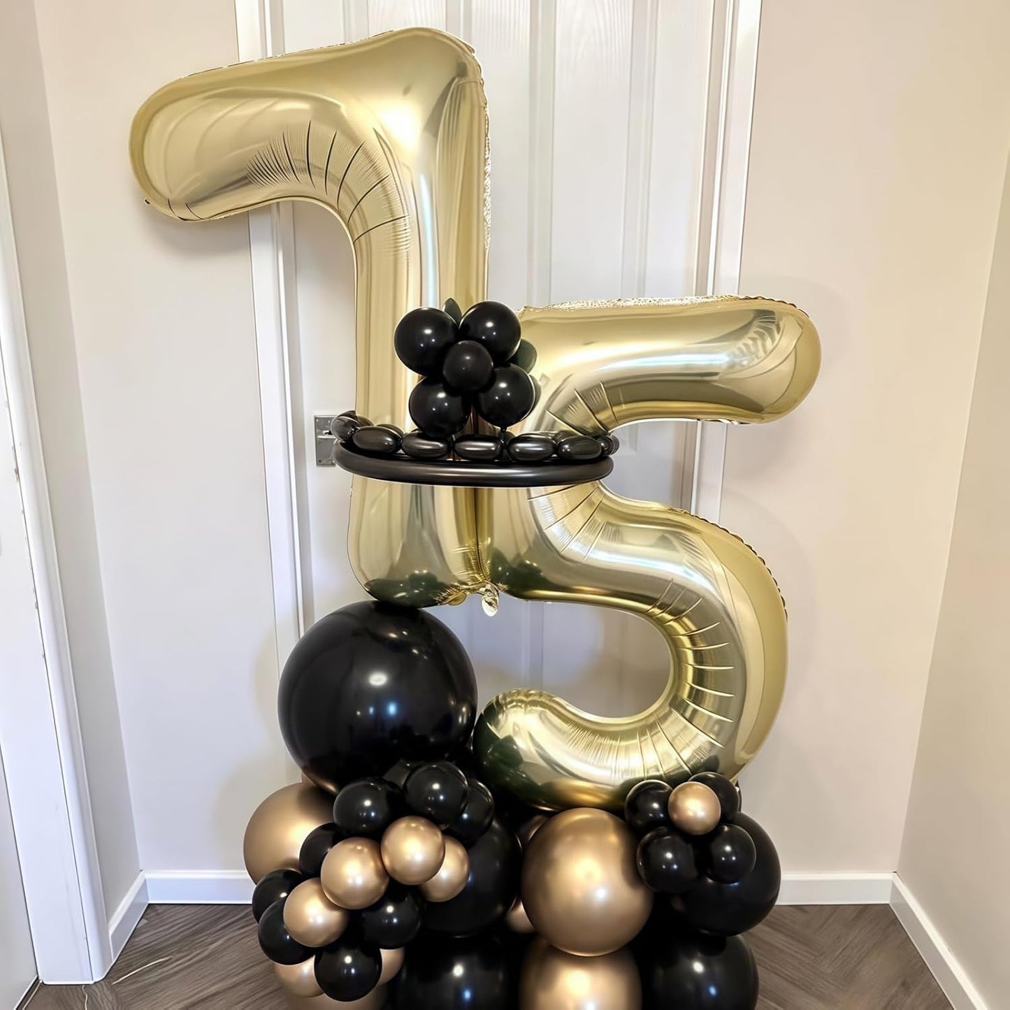 Champagne Gold 1 Balloon,40 Inch Light Gold Number 1 Balloon Big Foil Mylar Helium 1 Balloon for Birthday Party