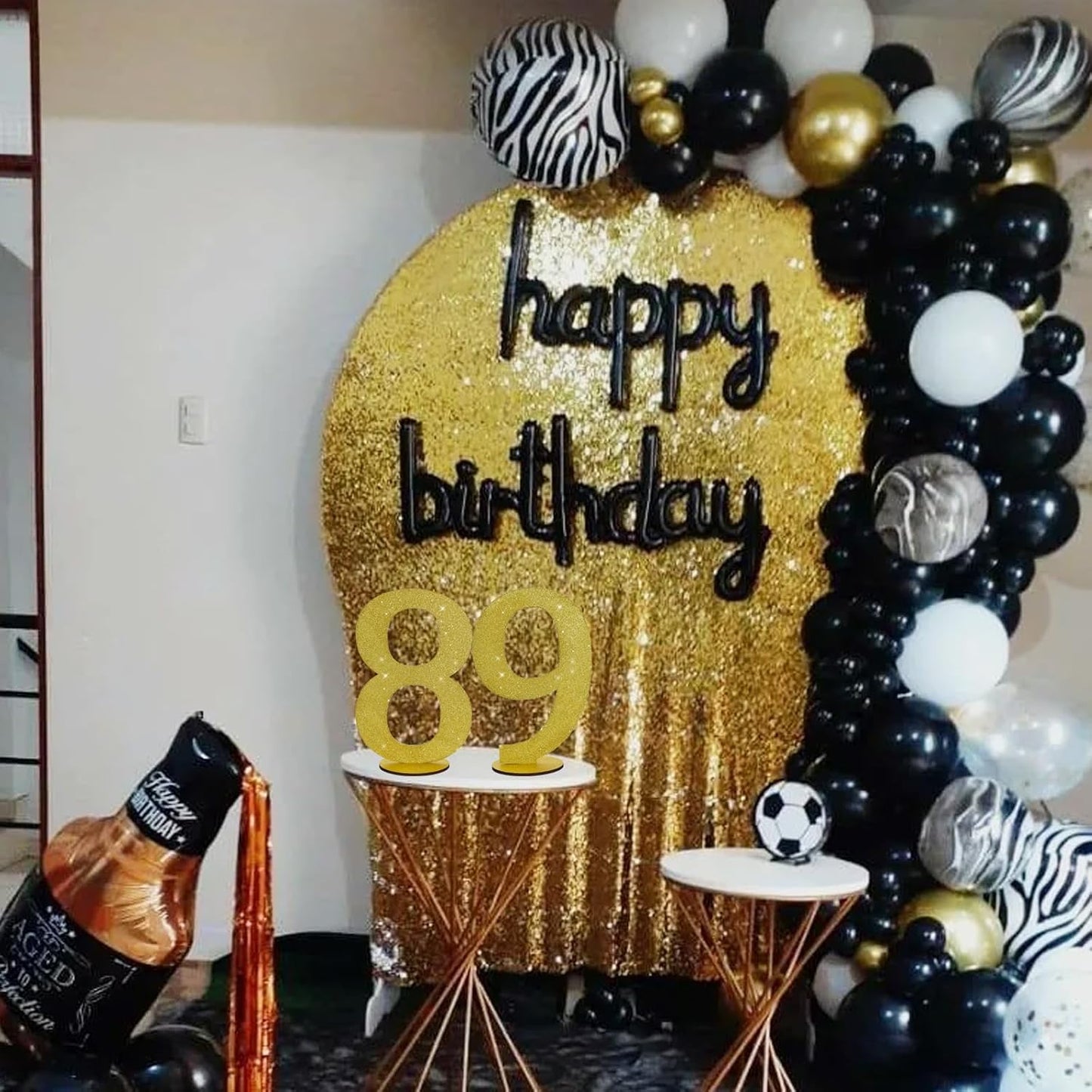 TONIFUL 11.8 Inch Gold Glitter Numbers Table Centerpieces 0-9 Birthday Party Decorations,Shining Gold Digital 8 for Birthday Party,Wedding,Bridal Shower,Engagement,Photo Shoot,Anniversary