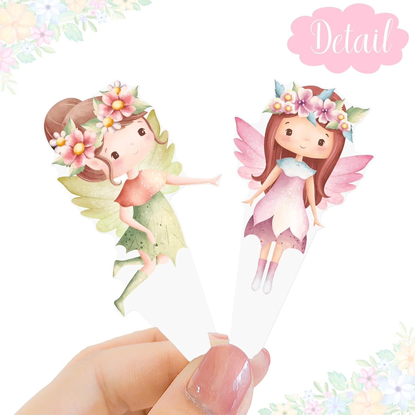 umoni Fairy Cupcake Toppers 48Pcs Fairy First Birthday Party Decorations Fairy Garden Party Cupcake Picks Fairy Cake Decorations Fairy Baby Shower Decorations Supplies