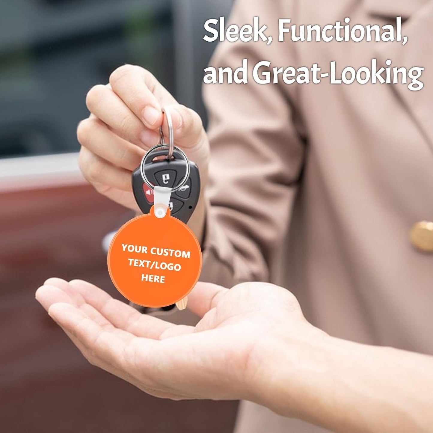 Custom Round Soft Keychains 700 Pack, Personalized Logo, Text Bulk - Perfect for Tradeshows, Party Favors, Events - Customizable Key Tags