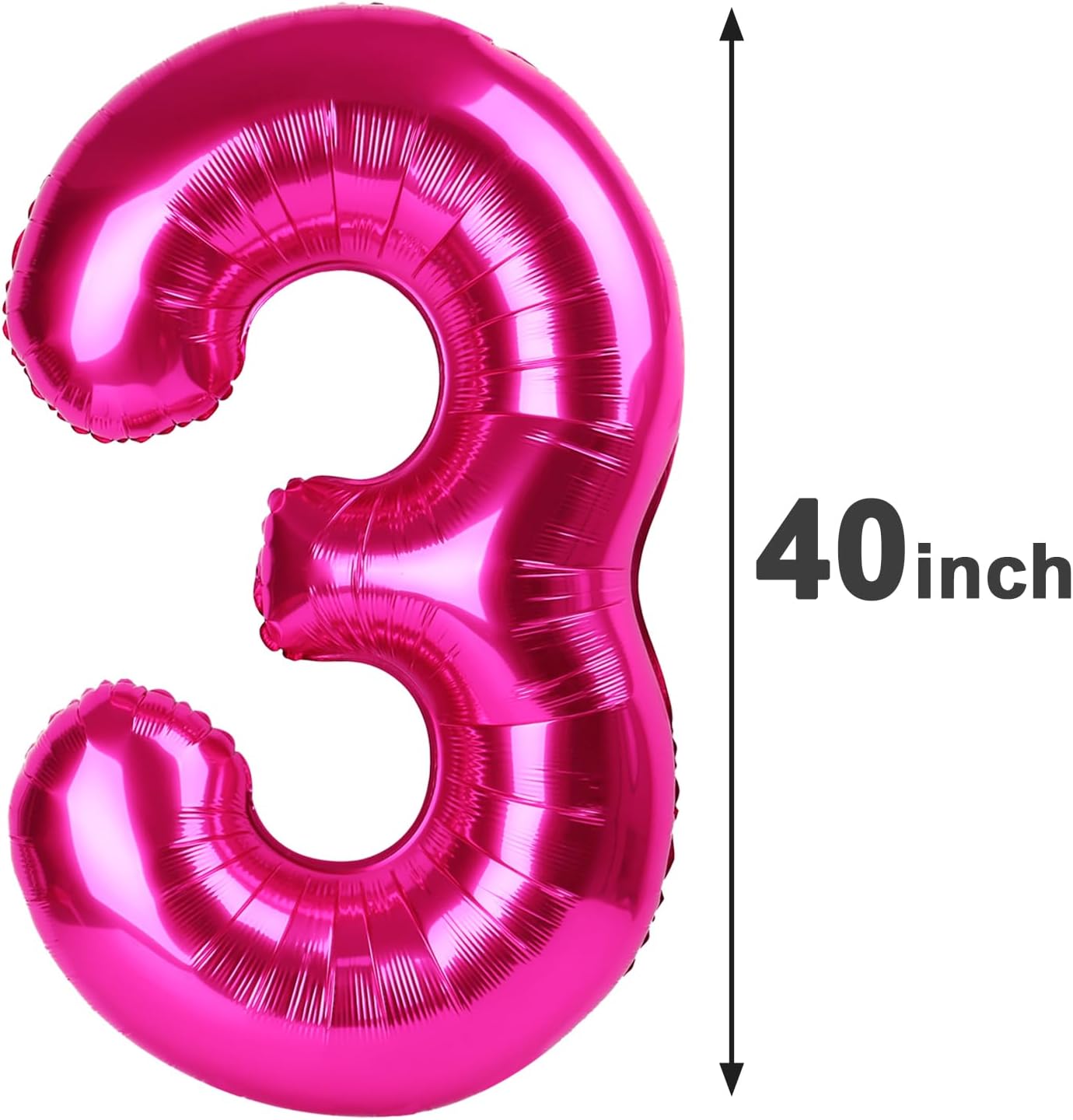 Hot Pink Number 13 31 Balloon 40 inch, Number 13 Birthday Balloon for Boy Girl, Hot Pink Foil 13 for 13 31 Birthday Party, Anniversary Celebration Number Balloons Decorations
