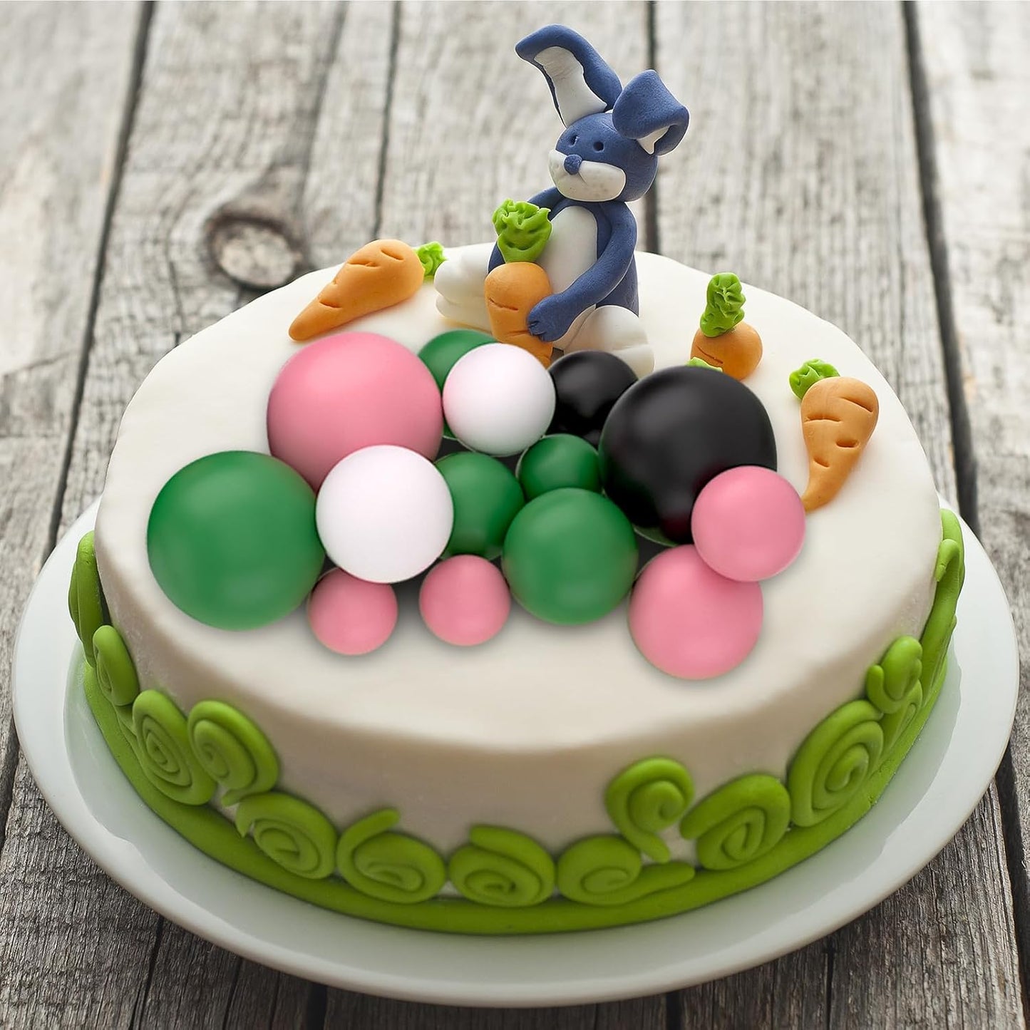 ASTARON 32 Pcs Ball Cake Topper Decorations Mini Balloons Birthday Cake Toppers Foam Balls Sticks Witch Themed Party Decorations Witch Party Cake Picks Decorations (Pink Green Black)