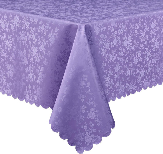 Smiry Rectangle Table Cloth, Waterproof Heavy Duty Vinyl Tablecloths, Wipeable Washable Table Cover for Kitchen and Dining Room (Purple, 60" X 120")