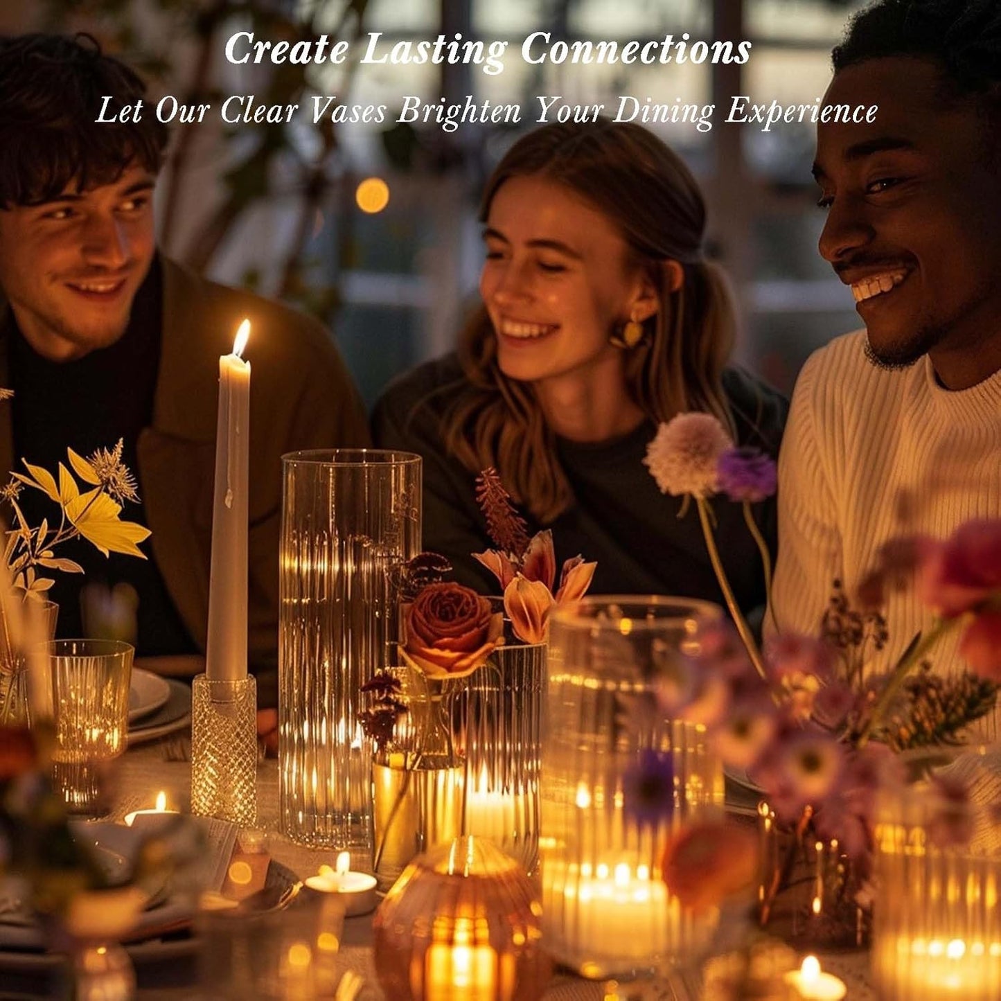 12pcs Glass Vase Cylinder Vases for Centerpieces Small Flower Glass Vases Bud Vases Home Decor Centerpiece Table Flower Vase Decorations for Office Beautification＆Holiday 6 Inch Tall