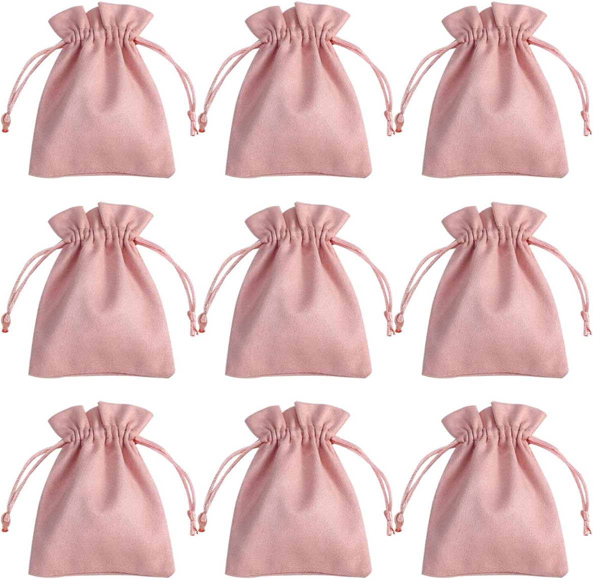 30 Pcs Pink Velvet Drawstring Bags Jewelry Pouches Jewelry Gift Bags Pouches Wedding Favors,2.8x3.5 inch