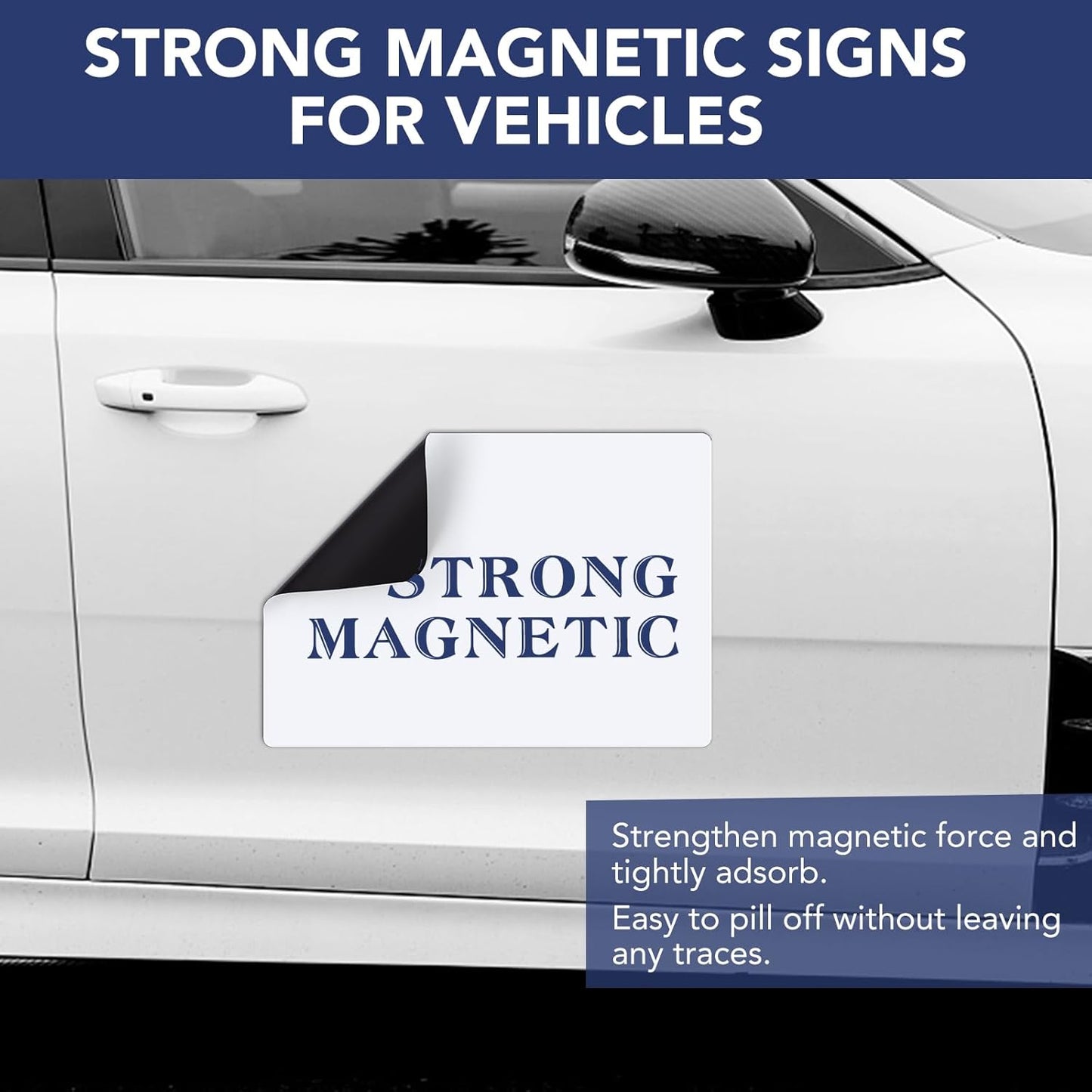 DIYMAG 4Pcs Blank Car Magnets,17x12 Inch Car Door Magnets Set Signs Rounded Corners Flexible Magnetic Bumper Sticker to Advertise Cover Logo Prevent Cars Scratches Dents