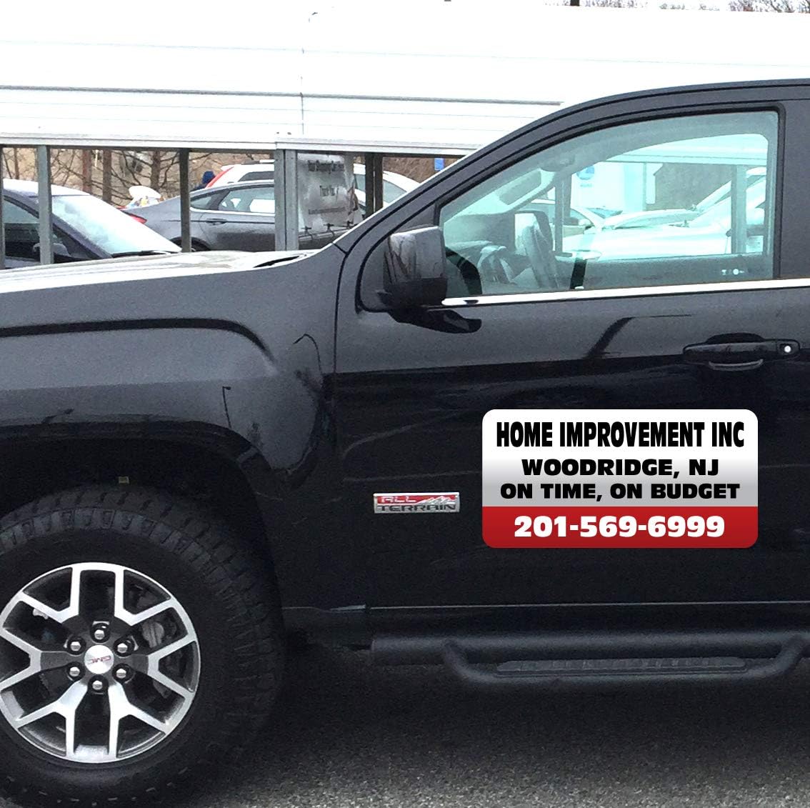 Car Magnet Signs Custom - 24"x12" (Set of 2), 30-mil Thickness with Rounded Corners (Red)