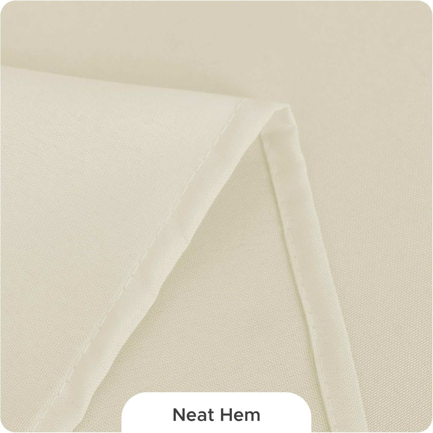 Fitable 8 Pack Rectangle Tablecloths: Stain Resistant Wrinkle Free Fabric Table Clothes, Washable Reusable Polyester Table Covers for Wedding Party Birthday Banquet Reception(Ivory, 90x132 Inch)