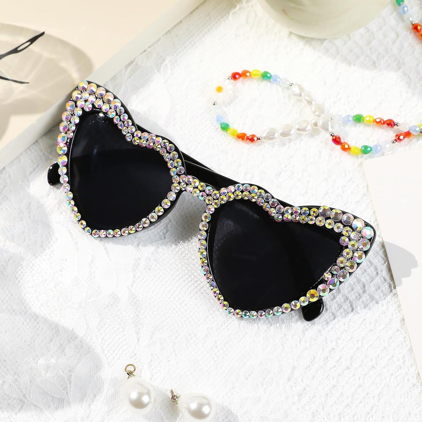 YOGFIT Heart Sunglasses for Women Fashion Classic Love Eye Protection Sunglasses Vintage Cute Heart Sunglasses