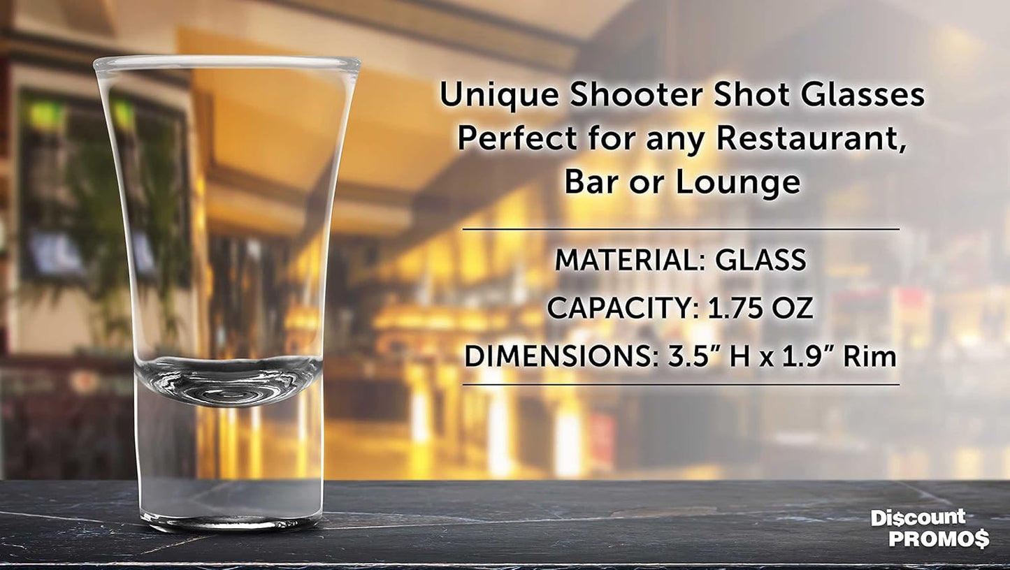 DISCOUNT PROMOS 2 oz. Lord Shooter Etched Shot Glasses, 10 pack, 21st Birthday Party, Lounge Glassware, Black