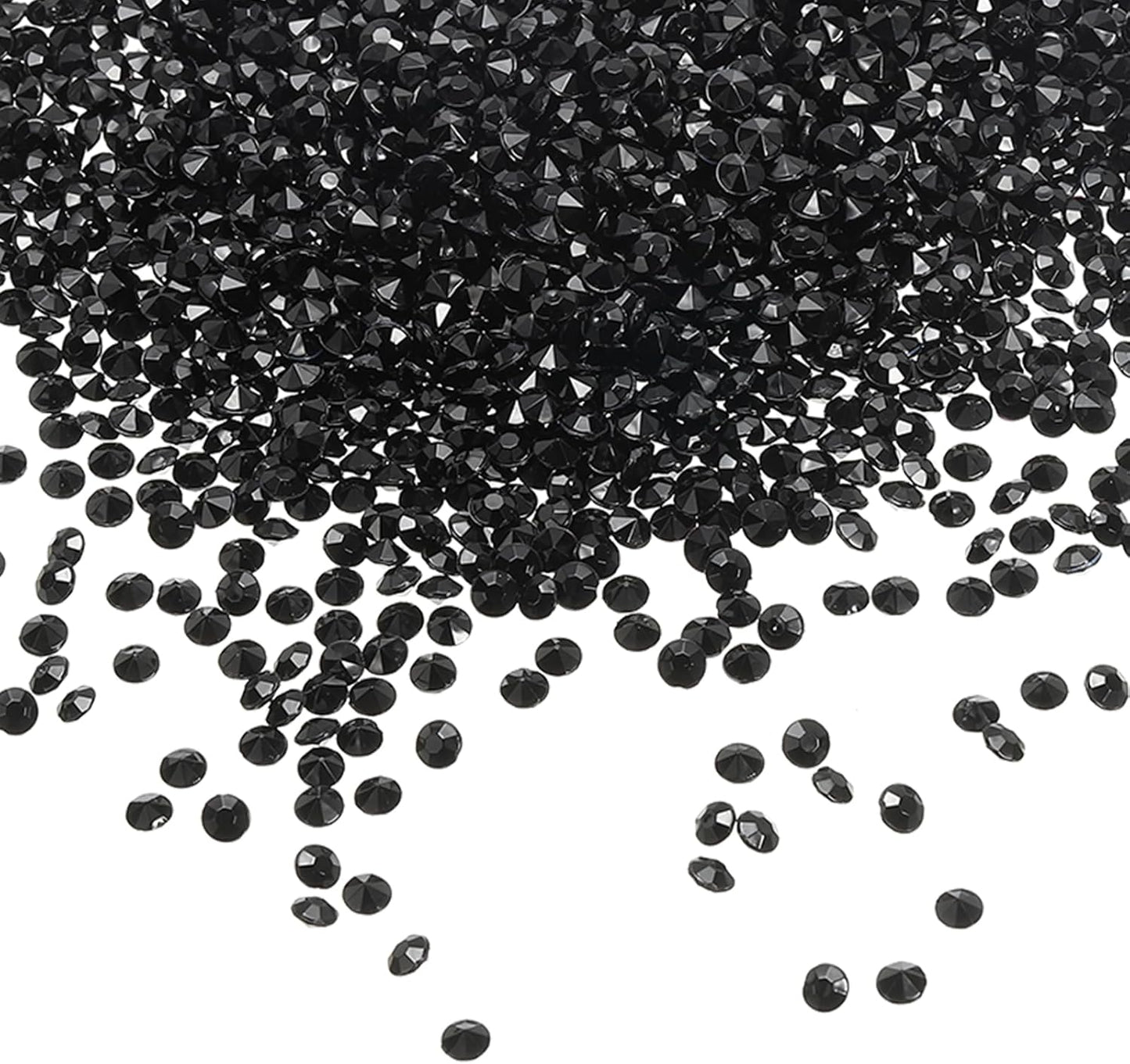 PATIKIL 4000 Pcs Wedding Table Scatter Confetti Crystals 6 mm Acrylic Diamonds Vase Fillers Gems for Table Centerpiece Decorations Party Vase Beads, Black
