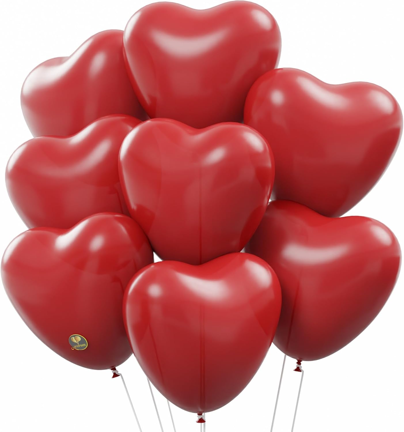 AFTERLOON® Biodegradable Balloons 100 pcs Red 12 Inch Heart Shaped, Thickened Extra Strong Natural Latex Helium Float, Proposal Marriage Love Baby Shower Gender Reveal Wedding Bridal Corazones