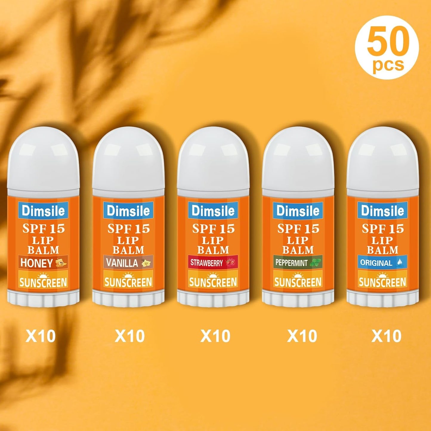 50 Pcs Mini Sunscreen Lip Balms Bulk Spf 15 Lip Balms Sticks with Sunscreen Teacher Nurse Volunteer Employee Appreciation Gifts Bulk Staff Team End of Year Coworkers Gifts for Women Men