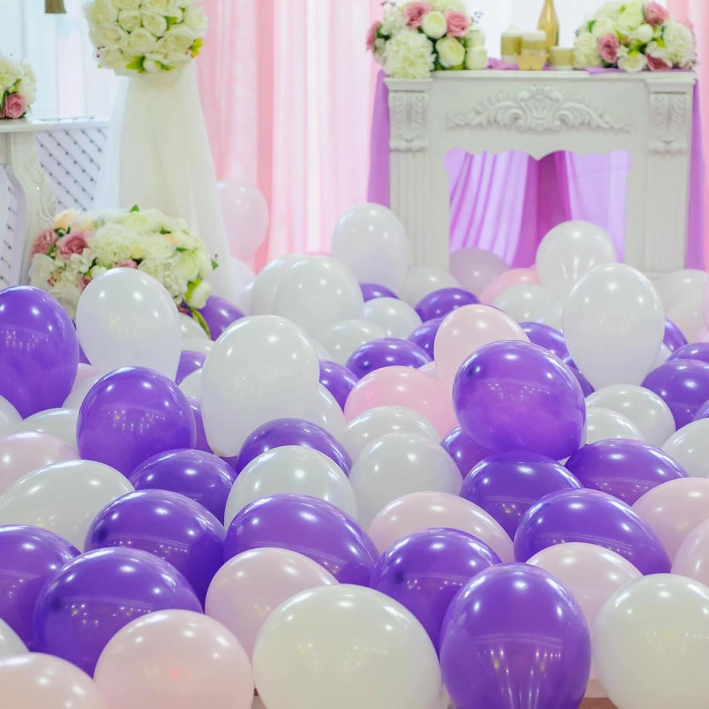 110pcs Purple Balloons 12 Inch Dark Purple Latex Balloon Arch Kit for Birthday Baby Shower Anniversary Graduation Wedding Party Decorations