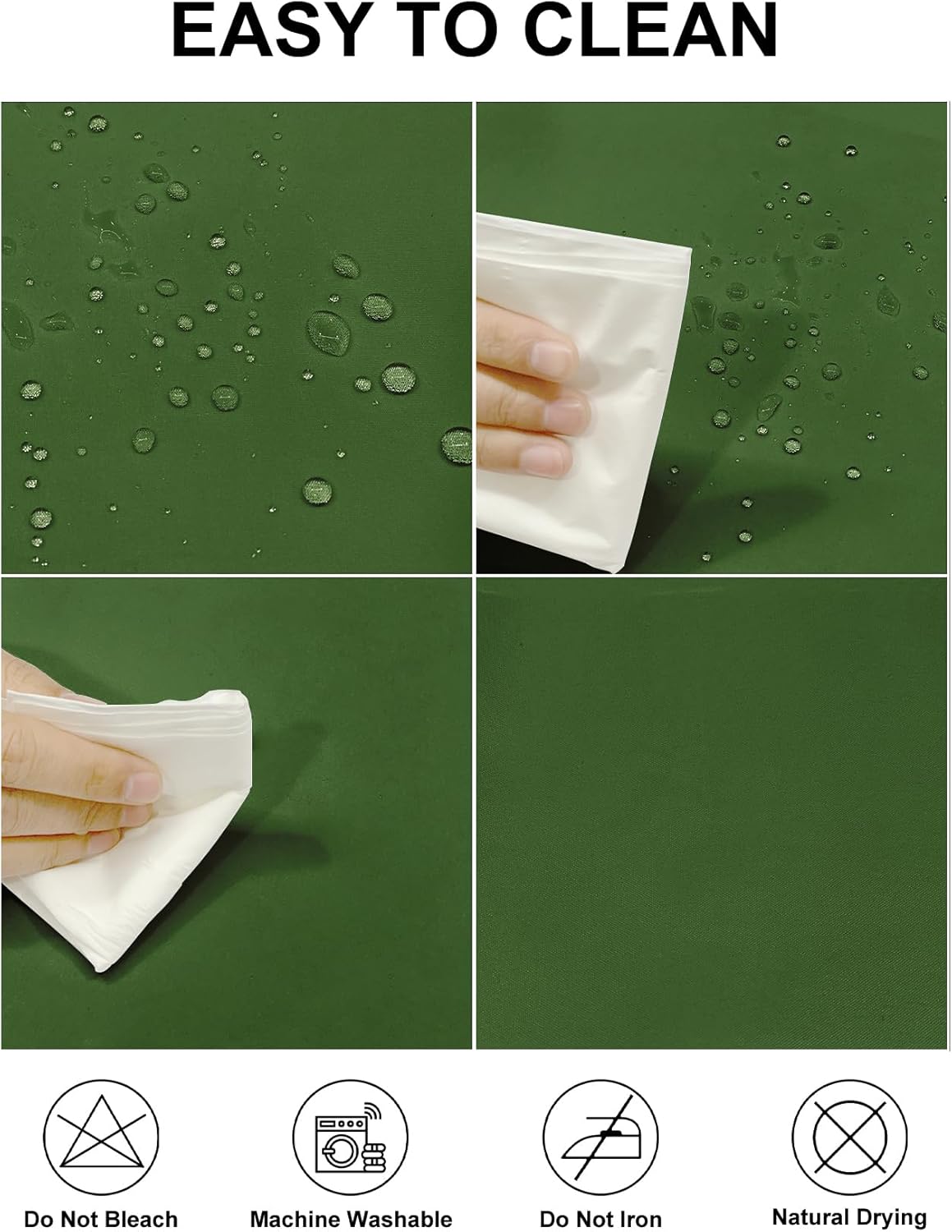 Fokitut 2 Pack Waterproof Rectangle Tablecloth, 60x120 Inch,Stain Resistant and Wrinkle Polyester Table Cloth, Fabric Table Cover for Kitchen Dining, Wedding, Party, Holiday Dinner-Willow