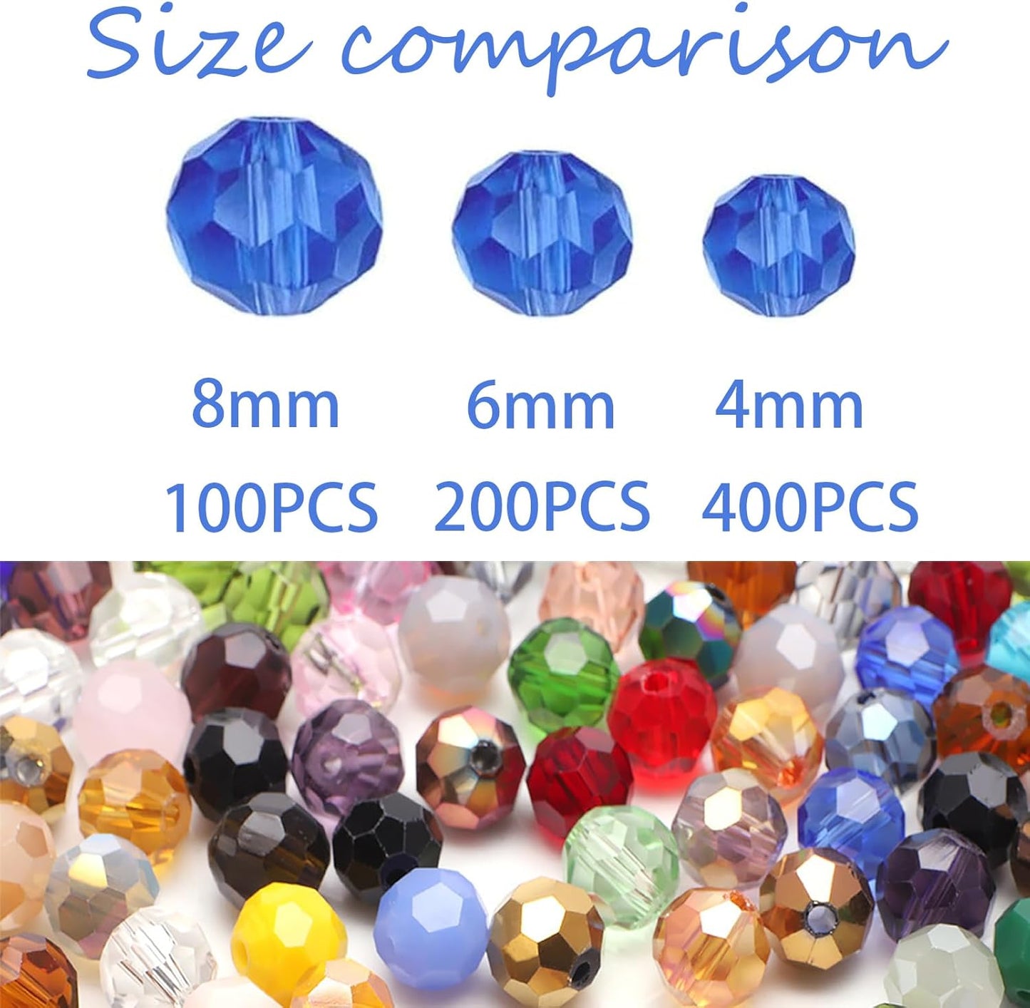 200PCS 6MM Crystal Glass Beads for Jewelry Making - Black Series Rondelle Faceted Crystal Glass Beads for Bracelet Making, DIY Crafts Wind Chimes Suncatchers