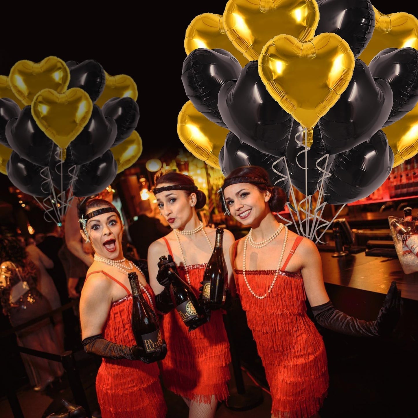 TONIFUL 30Pcs 18 Inch Gold Heart Balloons Gold Heart Shape Foil Mylar Balloons Decoration for Birthday Valentine's Day Wedding Bridal Shower Anniversary Engagement Party Supplies