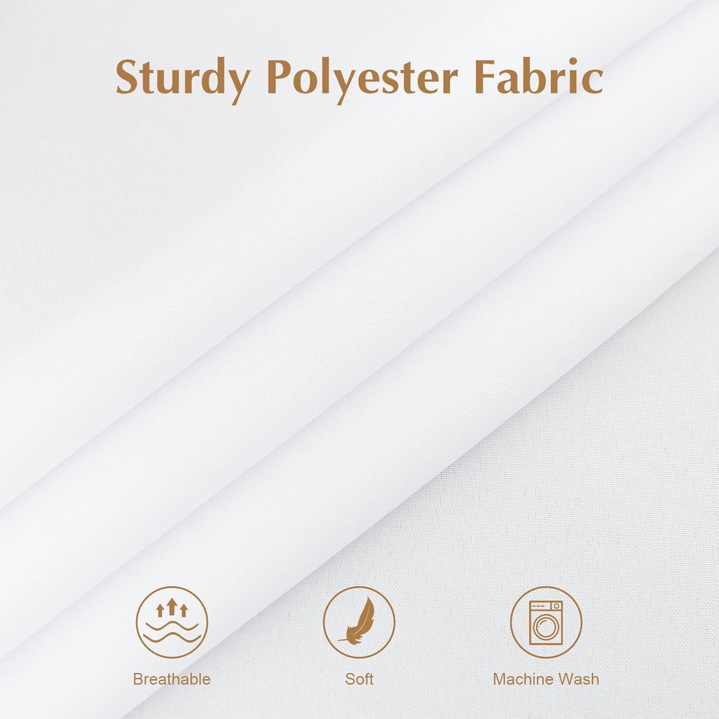 2 Pack Small Square Table Cloth 24X24 Inch White Washable Fabric Tablecloth Polyester Solid Table Cover for Night Stand End Tables Outdoor Indoor