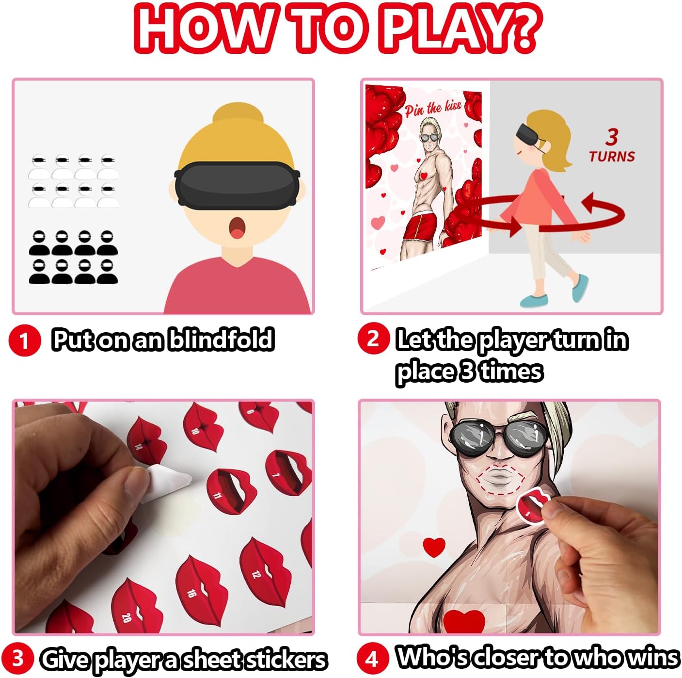 Bachelorette Party Games Funny Large Poster Pin The Lips Games for Bacheloratte Bridal Shower Wedding Bachelor Girls Night Party Games, Bachelorette Party Supplies Decor