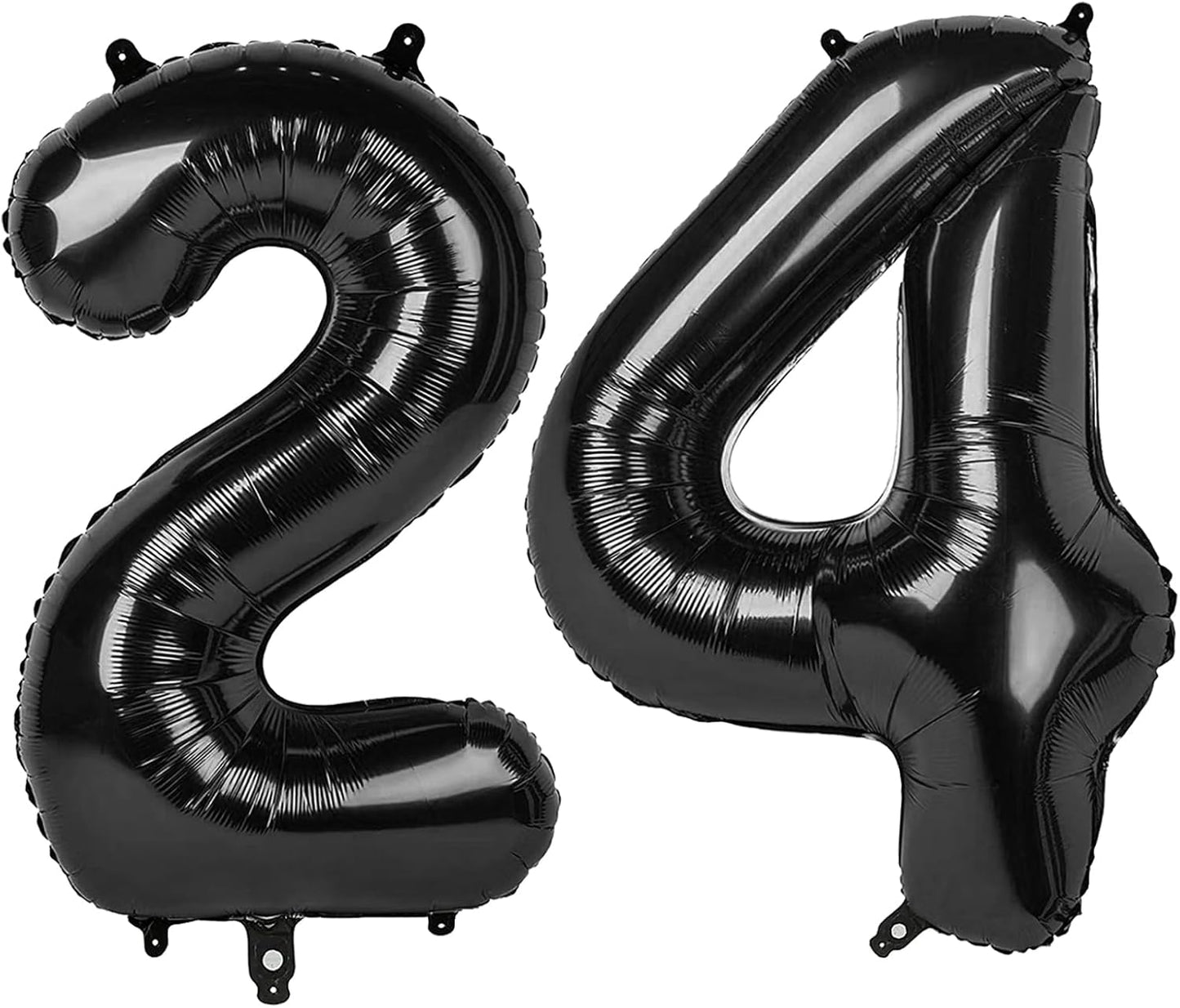 Black Number 24 Balloon, 40 Inch, Birthday Party Decorations, Anniversary & Graduation Supplies