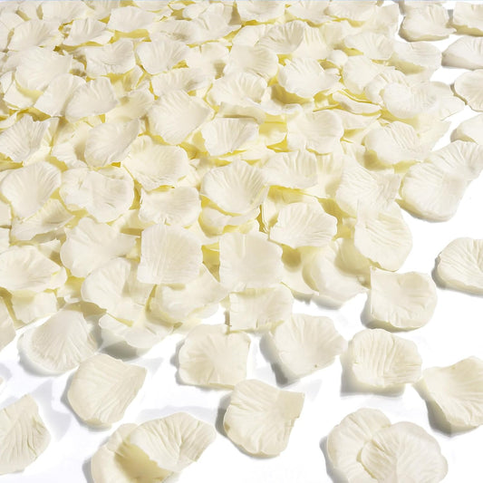 1000 Pcs Beige Rose Petals Artificial Silk Flower Petals Romantic Decorations for Wedding Engagement Birthday Event Anniversary Party Backdrop Supplies