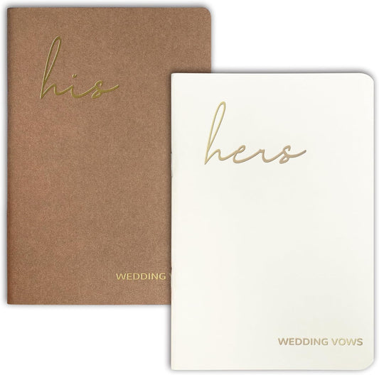Wedding Vow Books His and Hers, Wedding Registry Gifts Ideas for Bride & Groom,Wedding Essentials