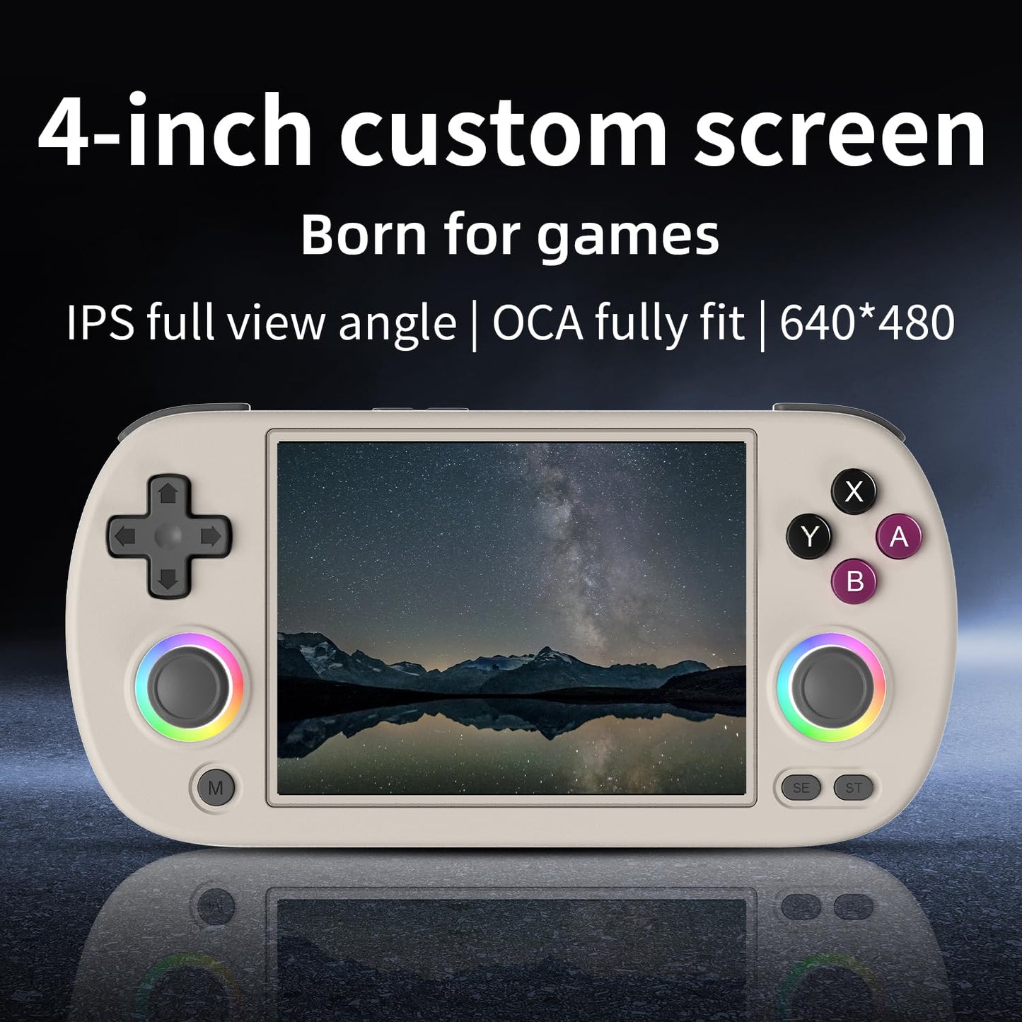 RG40XX H Handheld Game Console rg40xxh Retro Gaming Console 4.0'' IPS Screen with 64G TF Card Pre-Installed Games Linux 64-bit System RG 40XX H Supports 5G WiFi Bluetooth HDMI and TV Output RG40XX