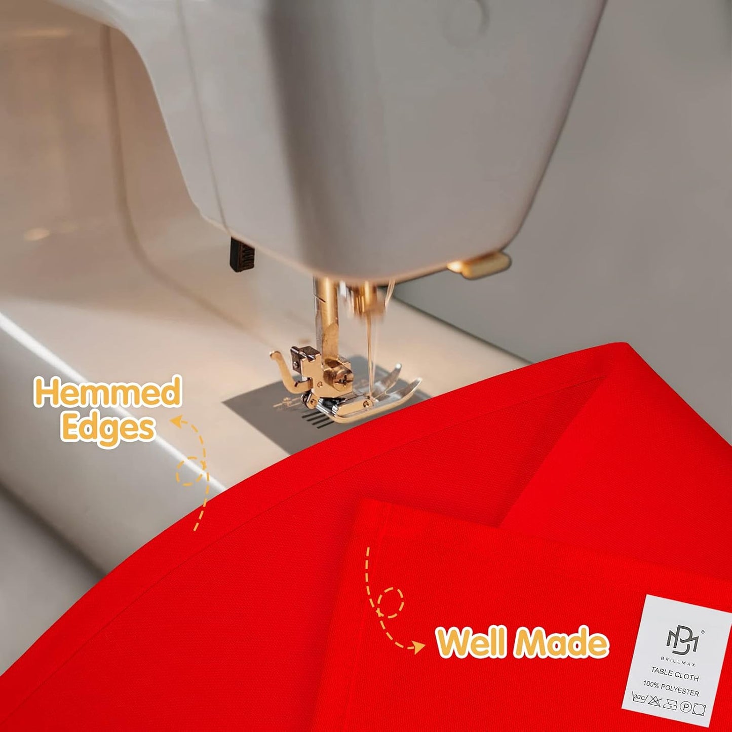 BRILLMAX 8 Pack Red Tablecloths for 8 Foot Rectangle Tables 60 x 126 Inch - 8ft Rectangular Bulk Linen Polyester Fabric Washable Cloth Cover for Wedding Reception Banquet Birthday Party