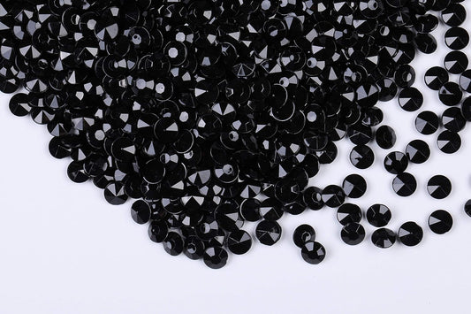 1000pcs/ Pack Wedding Table Acrylic Diamond Scatter Crystals Confetti Acrylic Gems Vase Fillers Rhinestones for Wedding, Bridal Shower, Vase Beads Decorations (12mm, Black)