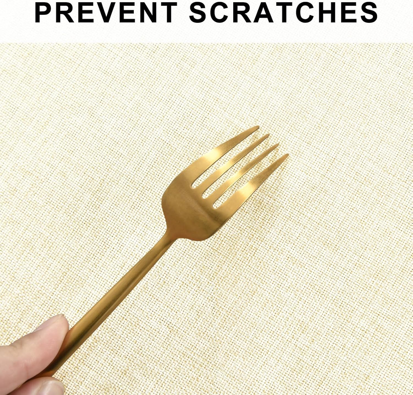 Hiasan Linen Tablecloth 45 Inch Round - Wrinkle and Stain Resistant Washable Polyester Fabric Table Cloth for Dining Room Kitchen Party, Champagne