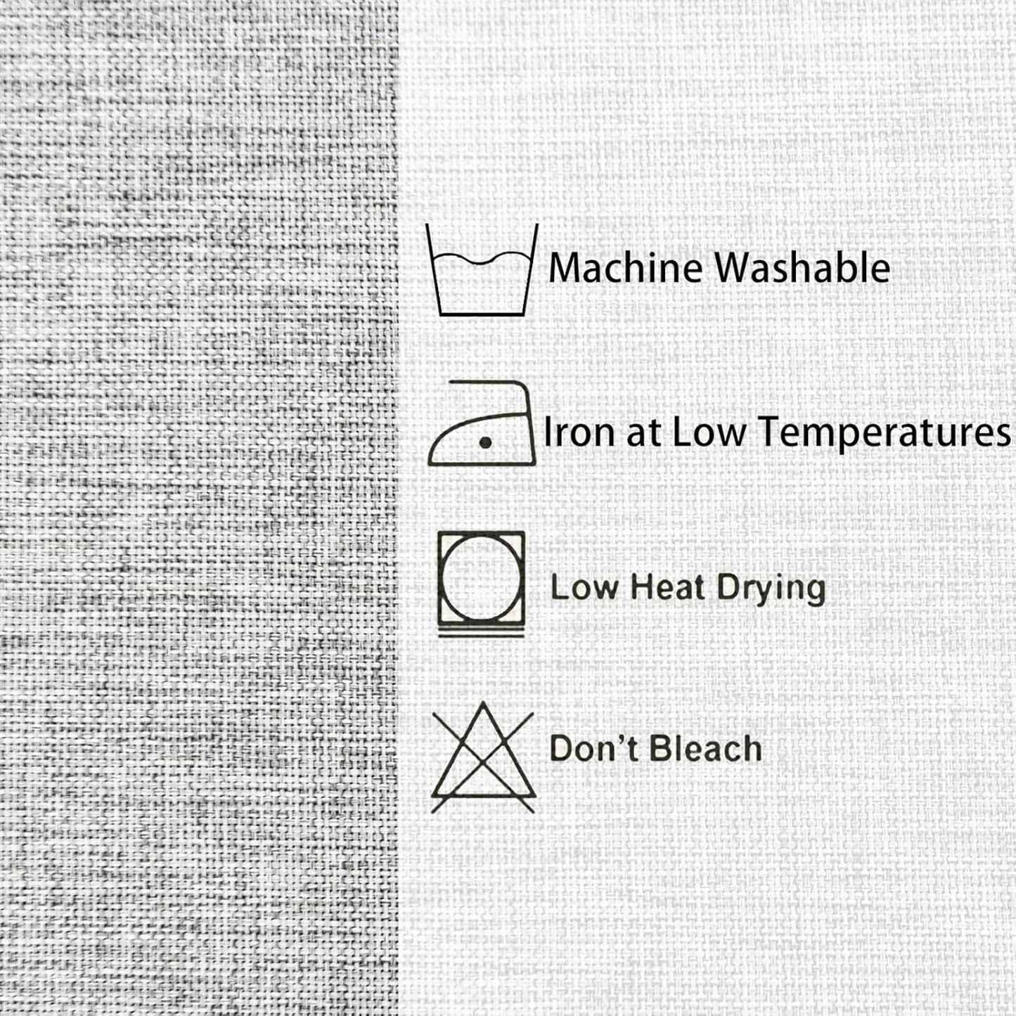 Hiasan Faux Linen Rectangle Tablecloth - Wrinkle and Stain Resistant Washable Table Cloth for Kitchen Dining Room Holiday Table Cover for Dinner, Light Grey, 52 x 70 Inch