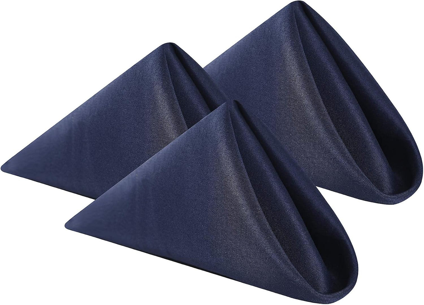 Cloth Napkins 17x17 inch Washable Polyester Dinner Napkins Soft Table Napkins for Wedding Party Dining Banquet(Navy,50PCS)