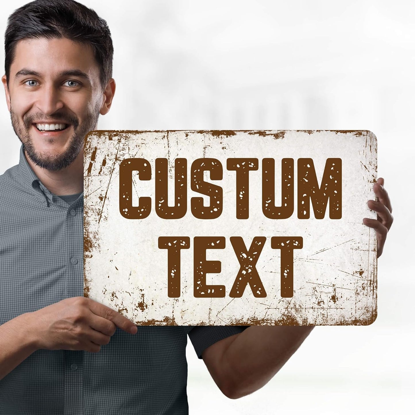 Custom Sign, Custom Street Sign, 11 Font Colors, 13 Font Styles, 4 Hole Options, 22 Sizes, 12x18 Inches, Rust Free DiBound, Fade Resistant, Made in USA by My Sign Center (Rustic)