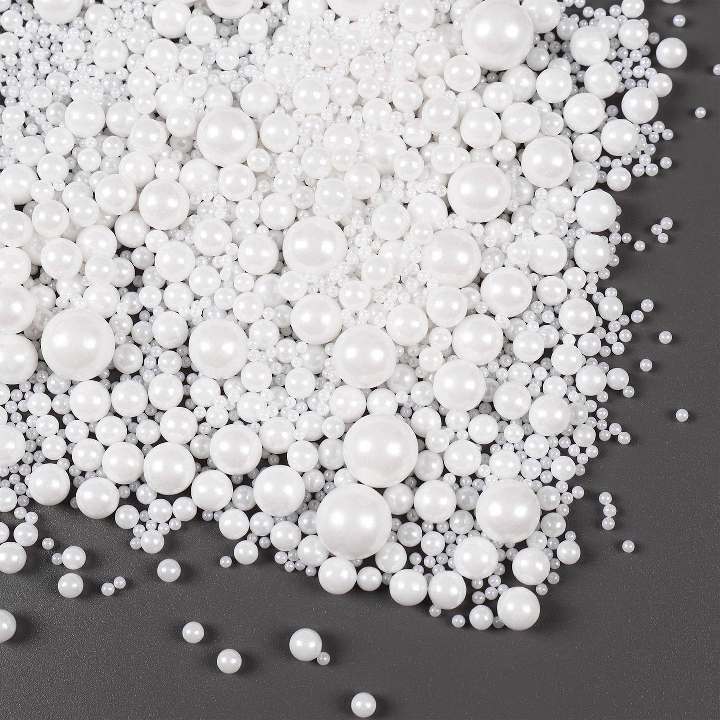 Edible Pearls for Cake Decorating, White Sprinkles, White Pearl Sprinkles for Cookies, Macaron, Cake, and Chocolate, Perfect for Weddings, Holidays, and Easter.120g(4.23oz)