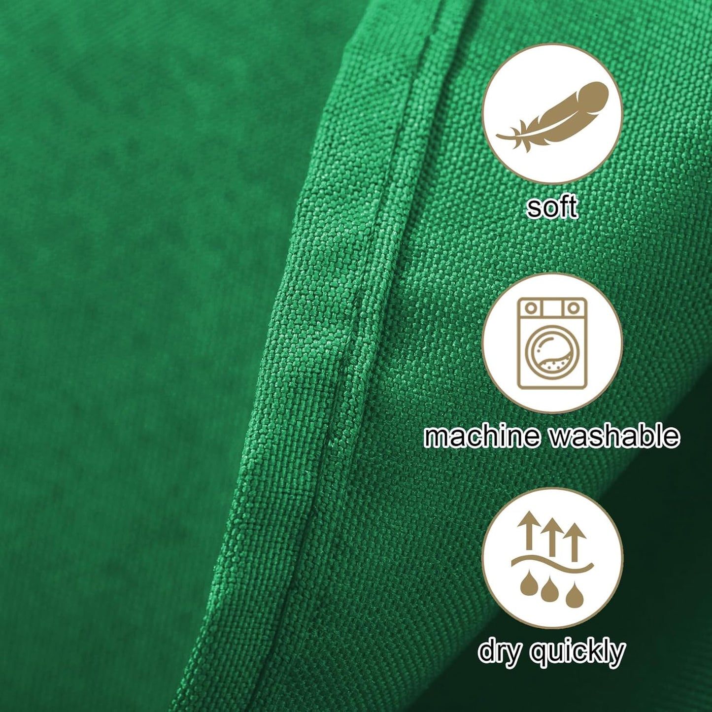 Ascoza 2pack 90x132 Inch Emerald Rectangular Tablecloth 8 Feet Table Cloth in Polyester Fabric for Wedding/Banquet/Restaurant/Parties