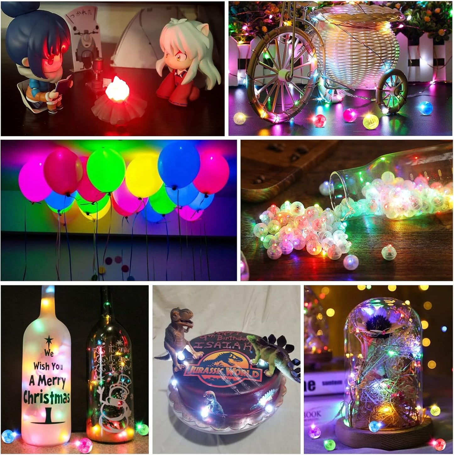 ZGWJ 200PCs Mini Led Lights with Hooks, Long Standby Time Balloons Light for Party Decorations,Paper Lantern,Easter Eggs,Birthday Party,Halloween Christmas Decoration(Glow steadily Warm White)