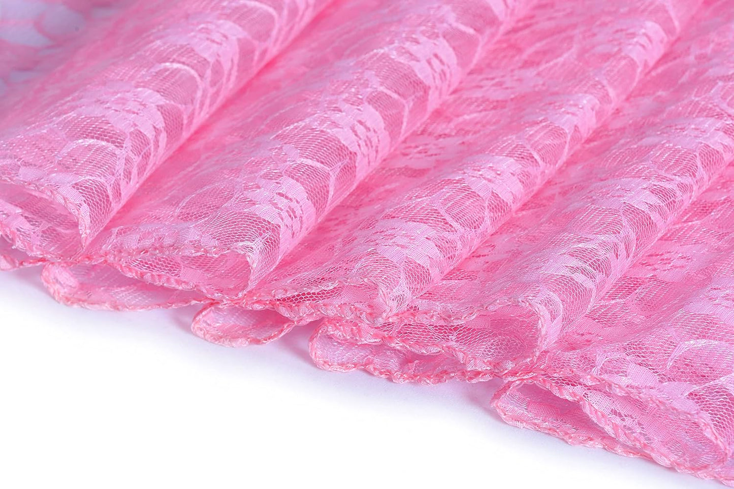 MDS Pack of 12 Wedding 12 x 108 inches Satin Table Runner for Wedding, Decorations for Birthday Parties, Banquets, Graduations, Engagements, Runners fit Rectangle, Round Table- Pink