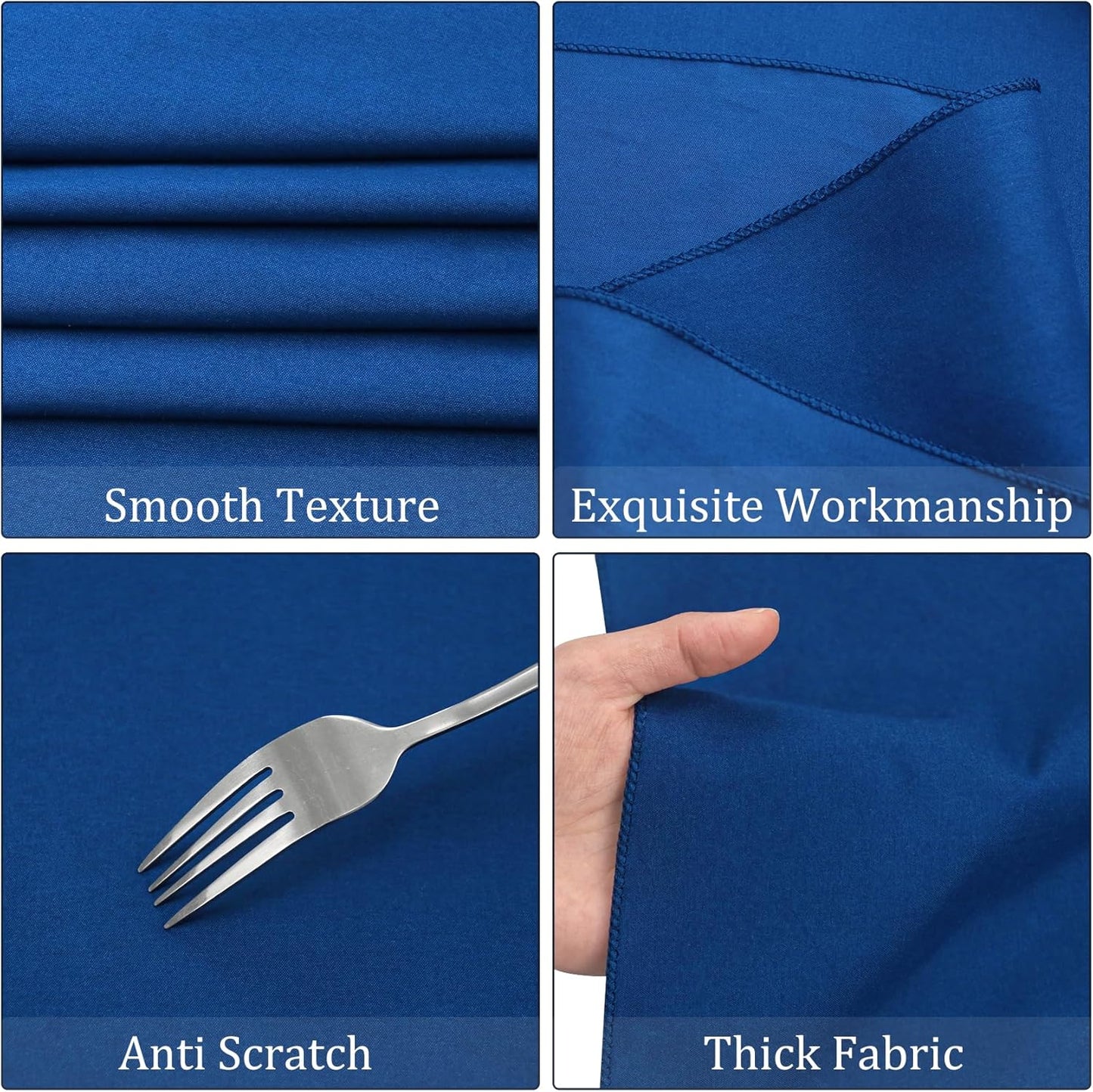 8 Pack Premium Round Tablecloth 120 Inch Round Table Covers Washable Polyester Fabric Round Table Clothes for Wedding Party Reception Banquet Buffet Restaurant (Royal Blue, 120 Inch)