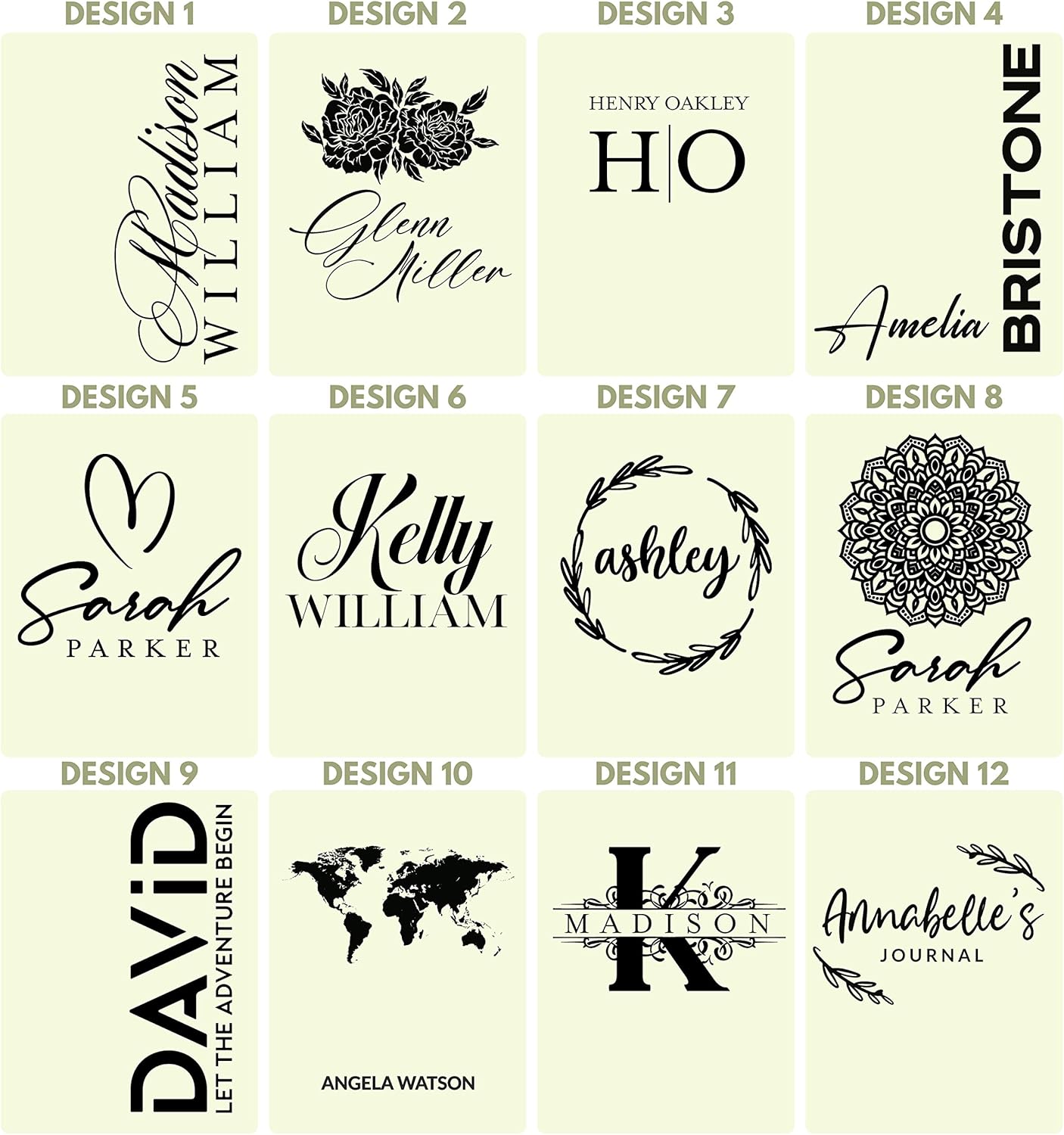 Personal Leather Journal Notebooks | 12 Design, 9 Color - Rustic | Journal for Women, Men - Custom Notebook to Write in - Diary for Girls, Women - Personalized Gift Idea for Girl, Boy, Mom and Dad