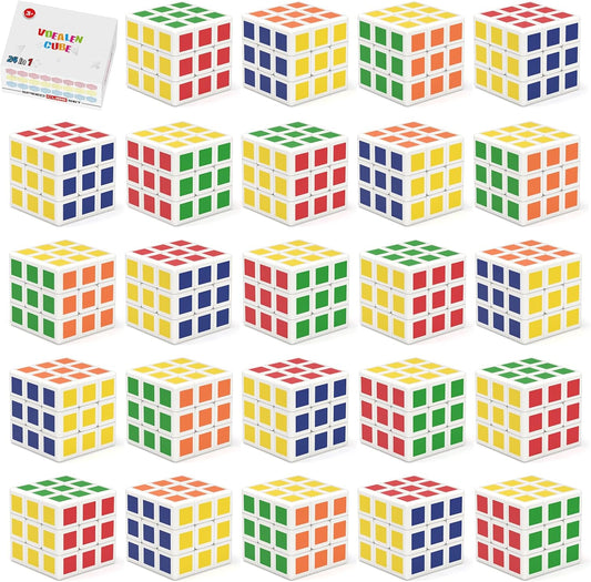 Vdealen 24 Pack Mini Cube Puzzle Party Favors for Kids, 1.18in 3x3 Magic Cube School Rewards & Classroom Prize for Students, Birthday Party Favors Easter Christmas Stocking Stuffers Gifts for Kids
