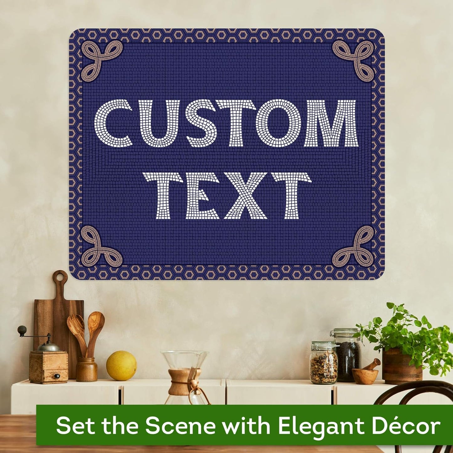 Custom Sign, Custom Street Sign, 11 Font Colors, 13 Font Styles, 4 Hole Options, 22 Sizes, 24x30 Inches, Rust Free DiBound, Fade Resistant, Made in USA by My Sign Center (Fauxsaic 1)