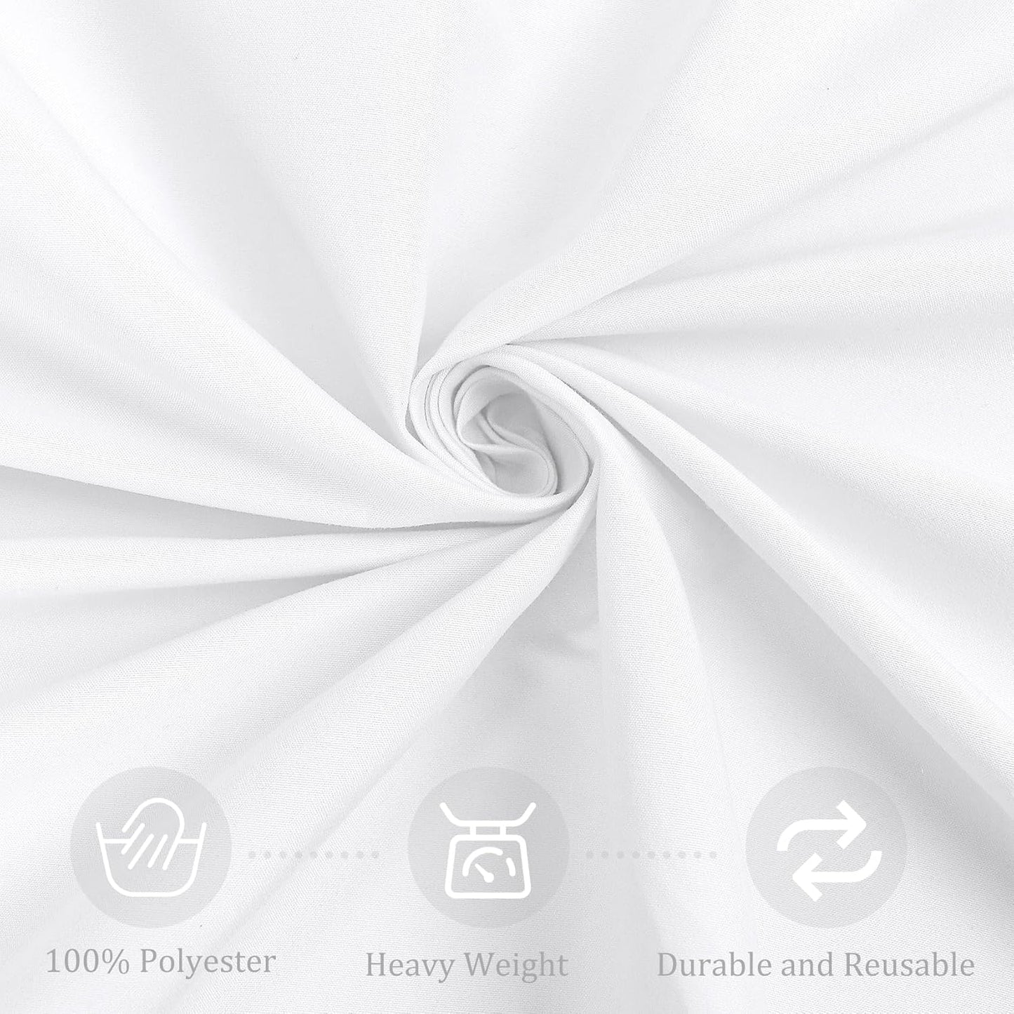 8 Pack Round Tablecloth 70 Inch White Round Table Covers Bulk Washable Polyester Fabric Table Clothes for Wedding Party Reception Banquet Buffet Restaurant (White, 70 Inch)