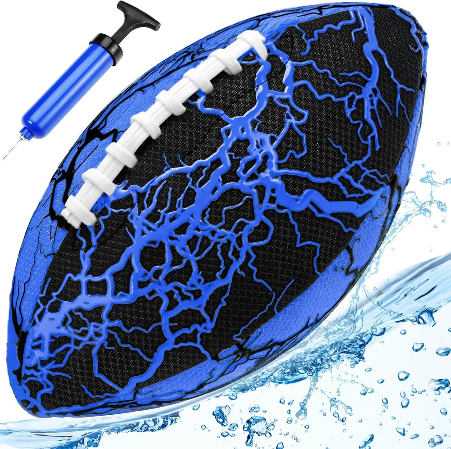 Jasonwell Pool Beach Water Football - Strong Grip Waterproof Soft Football for All-Weather Play Pool Toys Beach Games Backyard Outdoor Sports Toy Christmas Birthday Gifts for Kids Boys Teens Adults