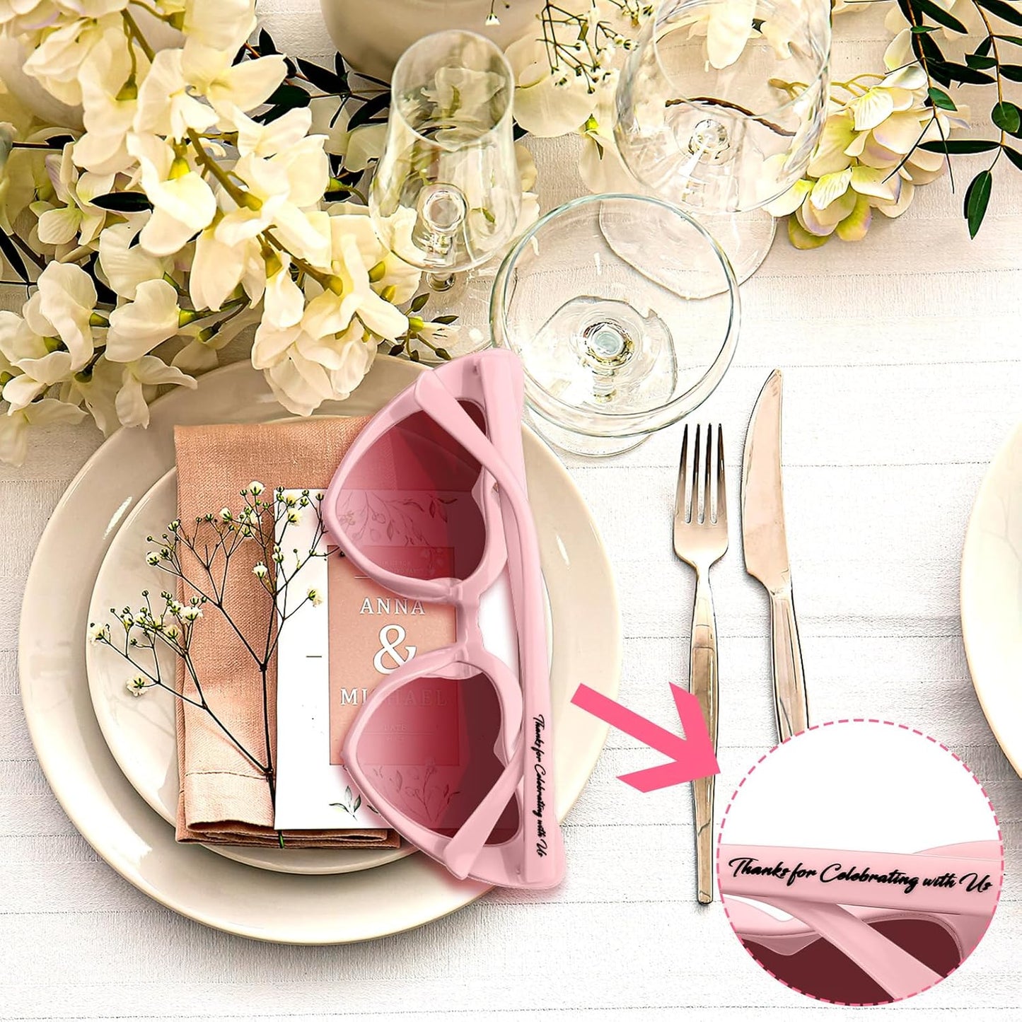 Vabean Wedding Heart Sunglasses Bulk Wedding Gifts Bachelorette Bridal Party Favors for Guests Reception