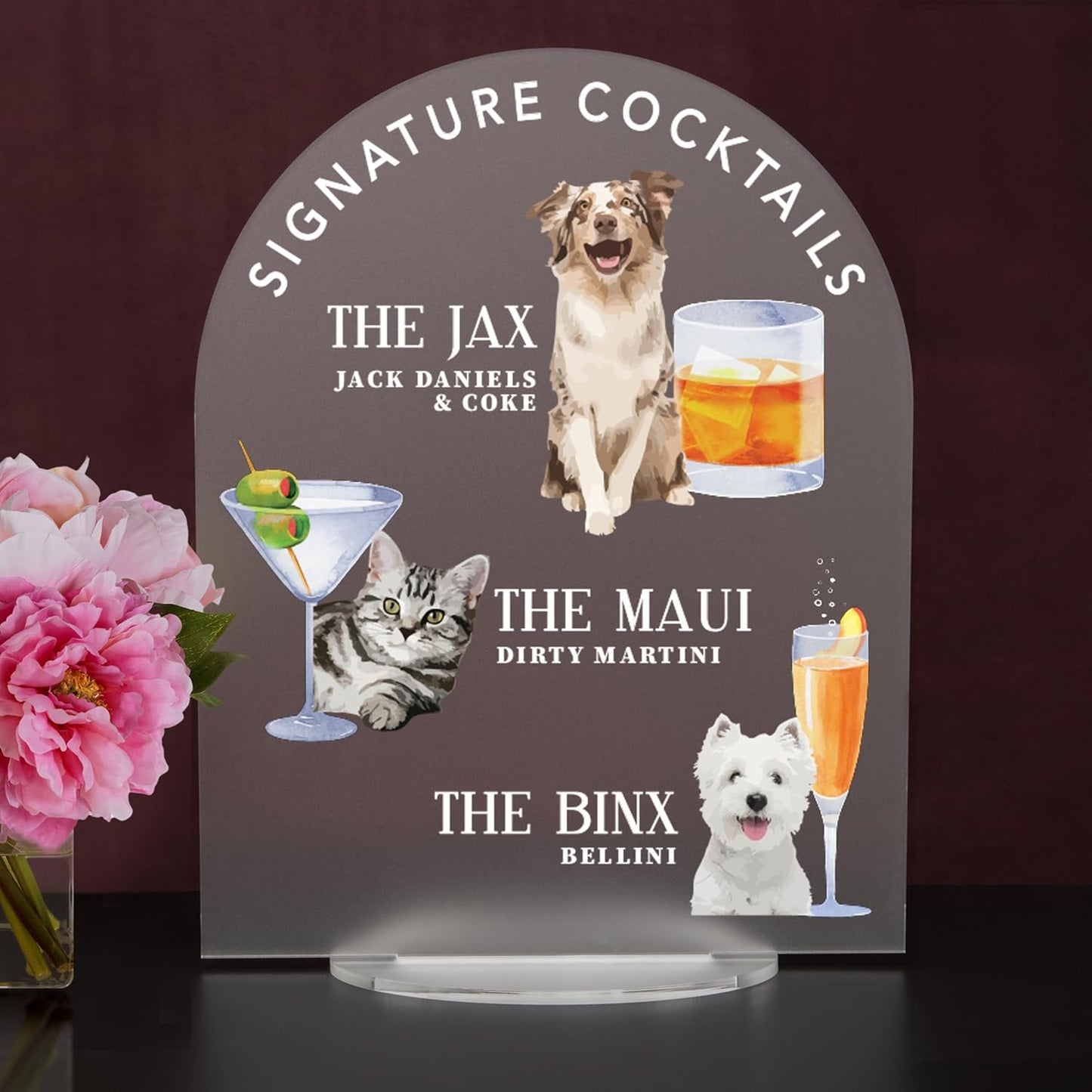 Pet Signature Drink Wedding Signs