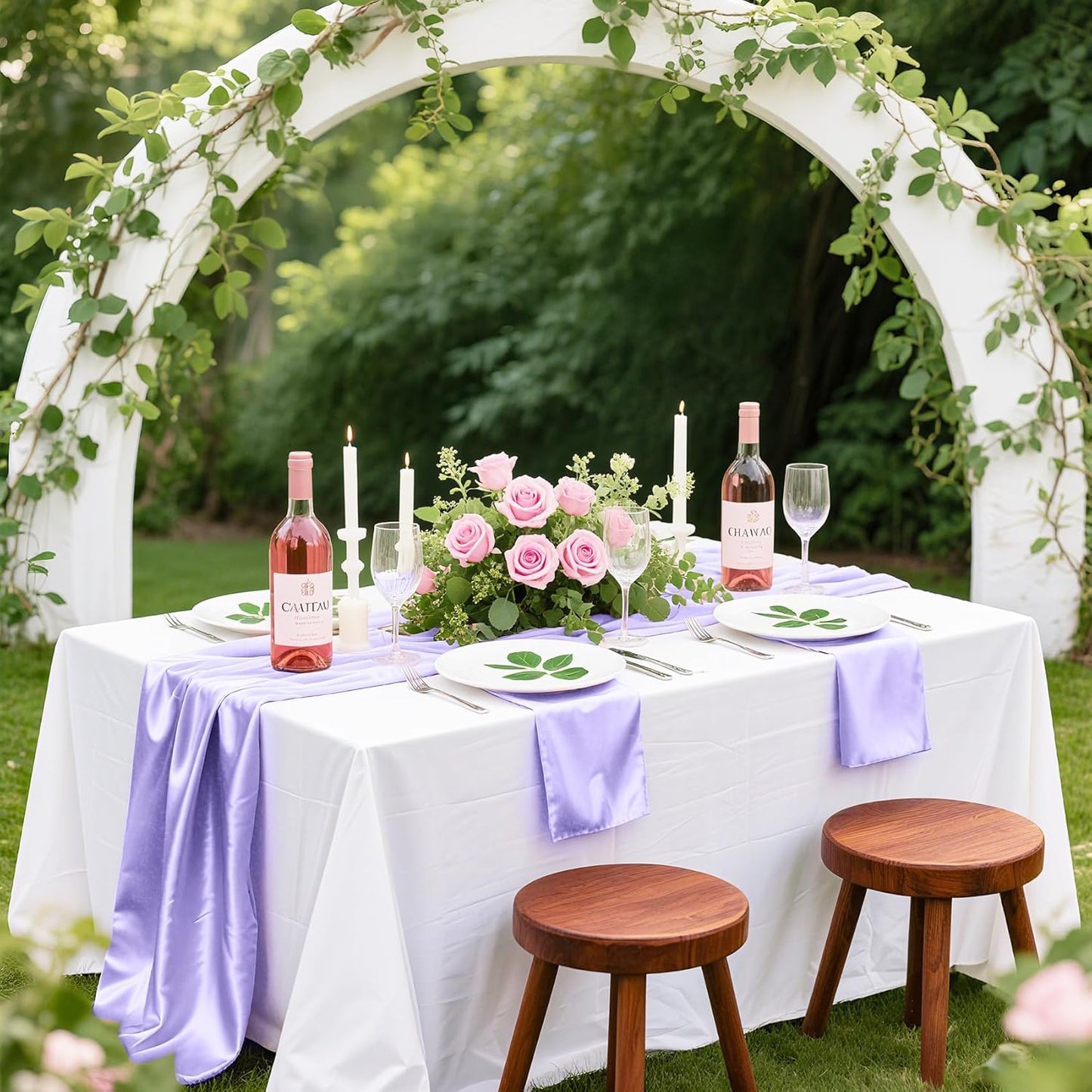 Bailarina 80 Pack Lavender Satin Napkins,17x17 Inches Wedding Napkins Square Soft Silky Table Napkins Bulk Decorative Elegant Cloth Napkin for Party Decoration, Banquet,Wedding,Graduation